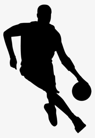 Basketball Silhouette Images Png For Kids - Basketball Player Outline