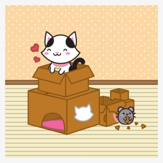ฅ ฅ ♡♡ Japanese Cat, Neko Atsume, Pattern - Cartoon