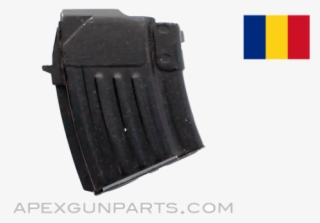 Ak-47 Magazine, 5rd Steel Double Stack, Romanian, Blued, - Leather