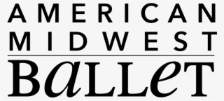 American Midwest Ballet Logo Transparent - Black-and-white