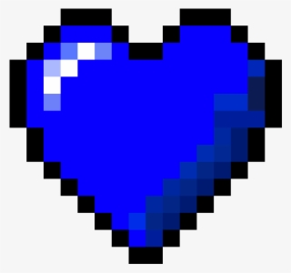 Blue Heart - Transparent 8 Bit Heart