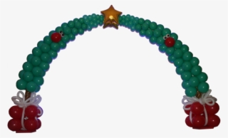 Christmas Tree Balloon Arch With Packaged At The Trunk - Christmas Balloon Arch Png