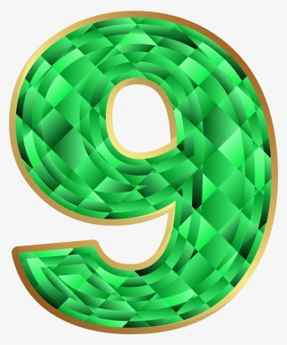 Emerald Number Nine Png Clip Art Image - Circle