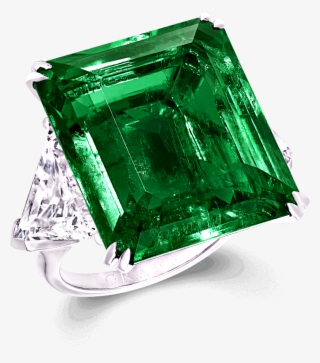 A Graff Emerald And Diamond Ring Featuring A - Emerald