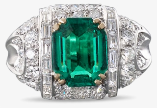 Colombian Emerald And Diamond Ring, - Emerald