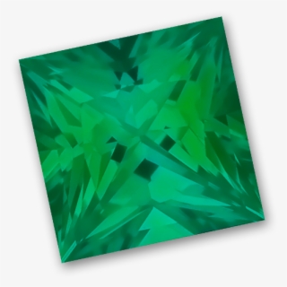 9x9mm princess cut gem quality chatham lab grown emerald - triangle