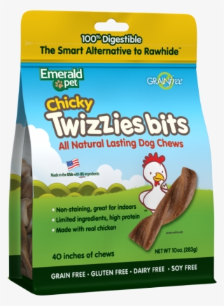 Emerald Pet Chicky Twizzies Bits Dog Treats - Dog Treats