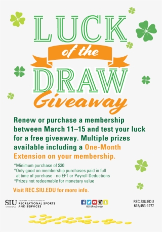 Luck Of The Draw All Week When You Renew Or Buy A New
