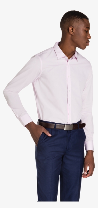 Pink Largo Slim Dress Shirt - Man