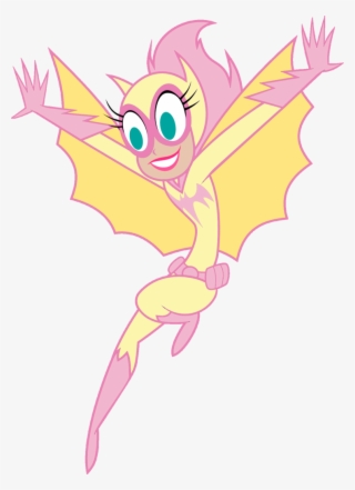 Batgirl, Crossover, Flutterbat, Fluttershy, Safe, Super - Cartoon