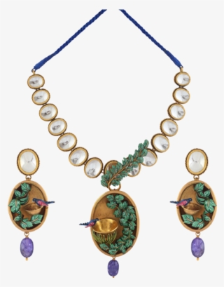 A Chintamanis Designer Gold Necklace Set Inspired From - Necklace
