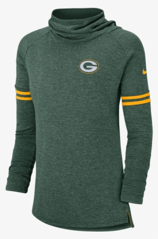 Green Bay Packers Ladies Long Sleeve Funnel Top - Funnel Neck