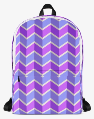 Blue And Purple Chevron Pattern Backpack - Paint Splatter Backpack
