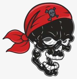 #mq #black #red #skull #skulls #pirate - Red And Black Skull Cartoon