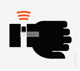 Vector Icon Of Wireless Signal Going From Activity - Watch Hand Icon