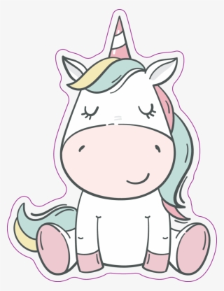 Clipart Pink Unicorn Kawaii Stickers Transparent Clipart - Cute Baby Unicorn Png
