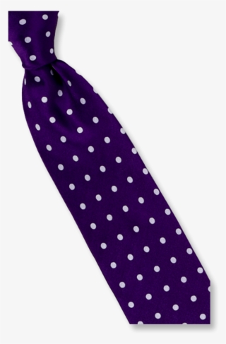 Larger Photo - Purple Polka Dot Tie