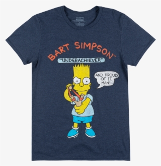 The Simpsons Bart Simpson Underachiever T-shirt Heather - The Simpsons