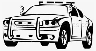 Police Car - Police Car Clipart Black And White
