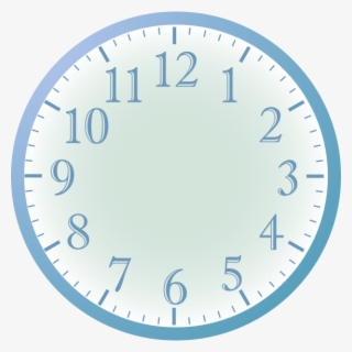 Clock Face - Blue Clock - 24hr 120v Wall Clock