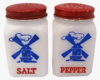 Download - Milk Glass Windmill Salt And Pepper Shakers