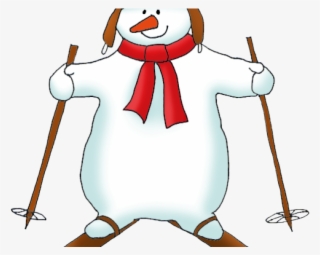 Funny Snowman Clipart - Snowman Skating Clipart