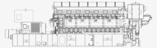 Engine Lineart - Technical Drawing