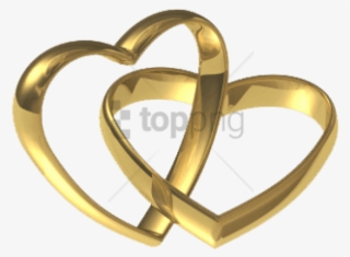 Free Png Download Gold Wedding Hearts Png Images Background - Transparent Background Gold Heart Png