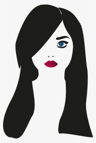 This Free Icons Png Design Of Long Haired Woman's Portrait