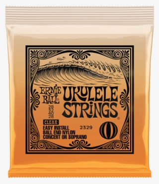 Ukulele Ball End Nylon Strings Clear Front - Ernie Ball Ukulele Strings
