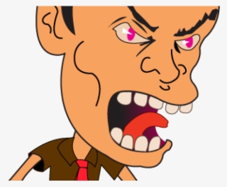 angry man yelling clipart
