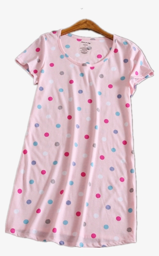 2018 sleepwear cotton long nightgown night dress womens - polka dot