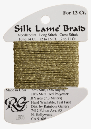 Needlepoint Silk Lame Braid Thread Lb-05 - Label