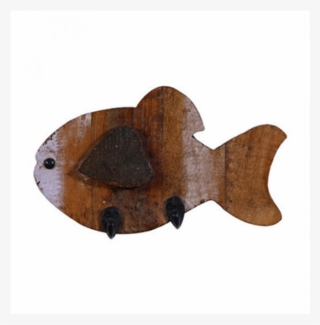 "reclaimed Wood-made Fish" Hook - Electric Ray