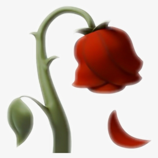 #emoji #rose #rosa #ios10 #whatsapp #red #love #flower - Rose Emoji