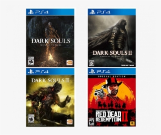 Playstation 4 Dark Souls Trilogy Red Dead Bonus Bundle - Dark Souls Iii Ps4 Box