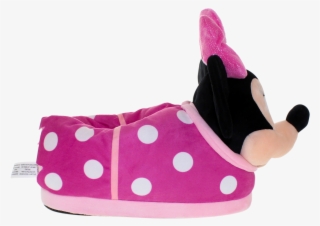 Minnie Mouse Character Figural Plush Slippers - Polka Dot