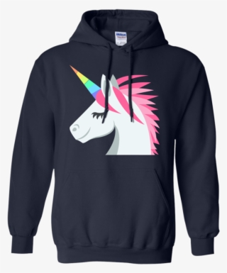 Unicorn Face Emoji Hoodie - Sweatshirt