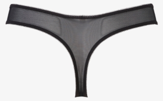 Glossies Lace Thong Black Rear Shot - Стринги С Вырезом 50 Размер