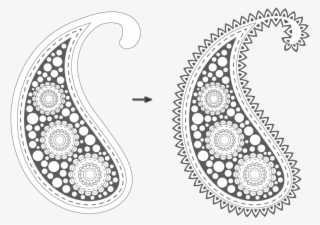 How Create A Pattern In Adobe Illustrator - Paisley Shape