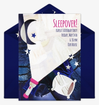 Starry Night Sleepover Online Invitation - Book Cover