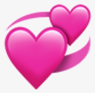 Pink Heart Emoji Iphone Freetoedit - Heart
