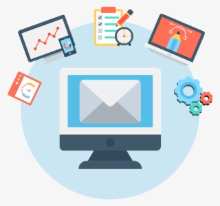 Email Marketing Management - Cartoon