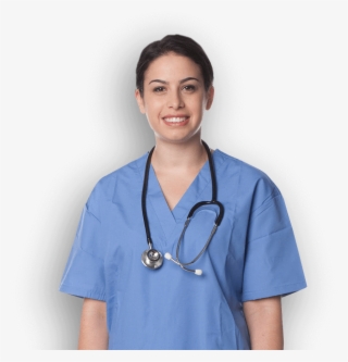 Nursing Student In Scrubs With Stethoscope - Nursing Student Png