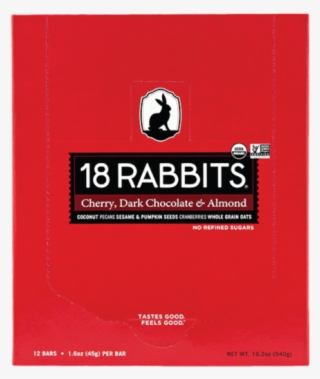 18 Rabbits Cherry Dark Chocolate Almond Bar - Graphic Design