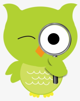 Storyrider Program Green Owl With Magnifying Glass - Cartoon