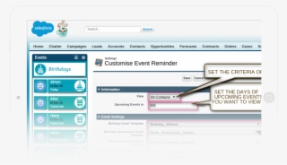Events Reminder Shot - Salesforce.com