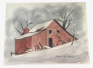 3921 X 2881 1 - Snowy Barn Drawings