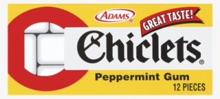 Chiclets Peppermint Gum 20ct - Label
