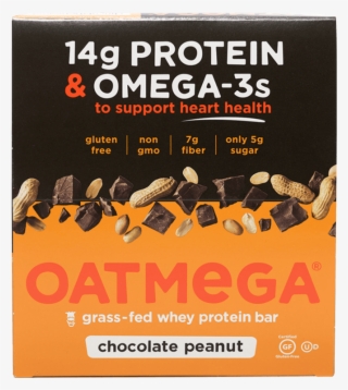 Oatmega Chocolate Peanut Crisp Protein Bar - Flyer